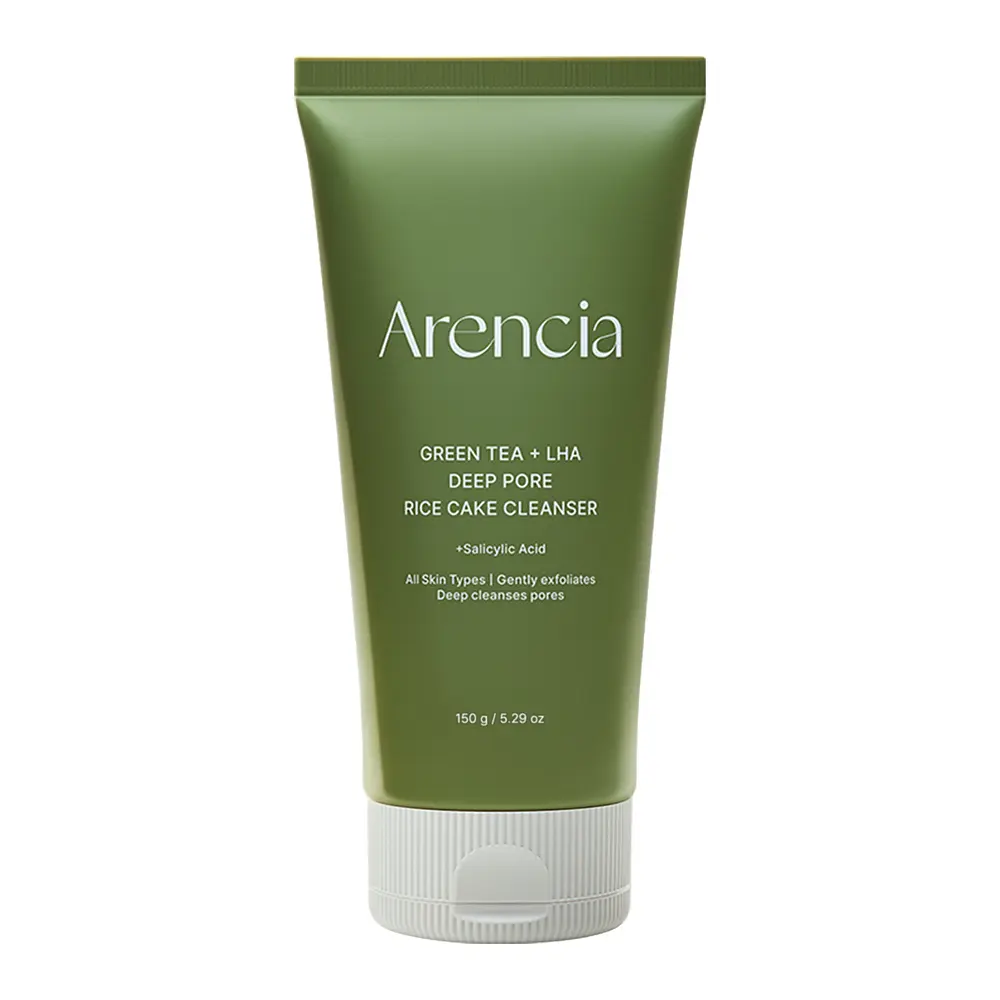 Arencia Green Tea + LHA Deep Pore Rice Cake Cleanser 150g