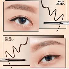 Clio Sharp So Simple Waterproof Pencil Liner 02 Brown - Korean makeup - 2mm pencil - Smudge-proof and waterproof eyeliner - Best price in Pakistan