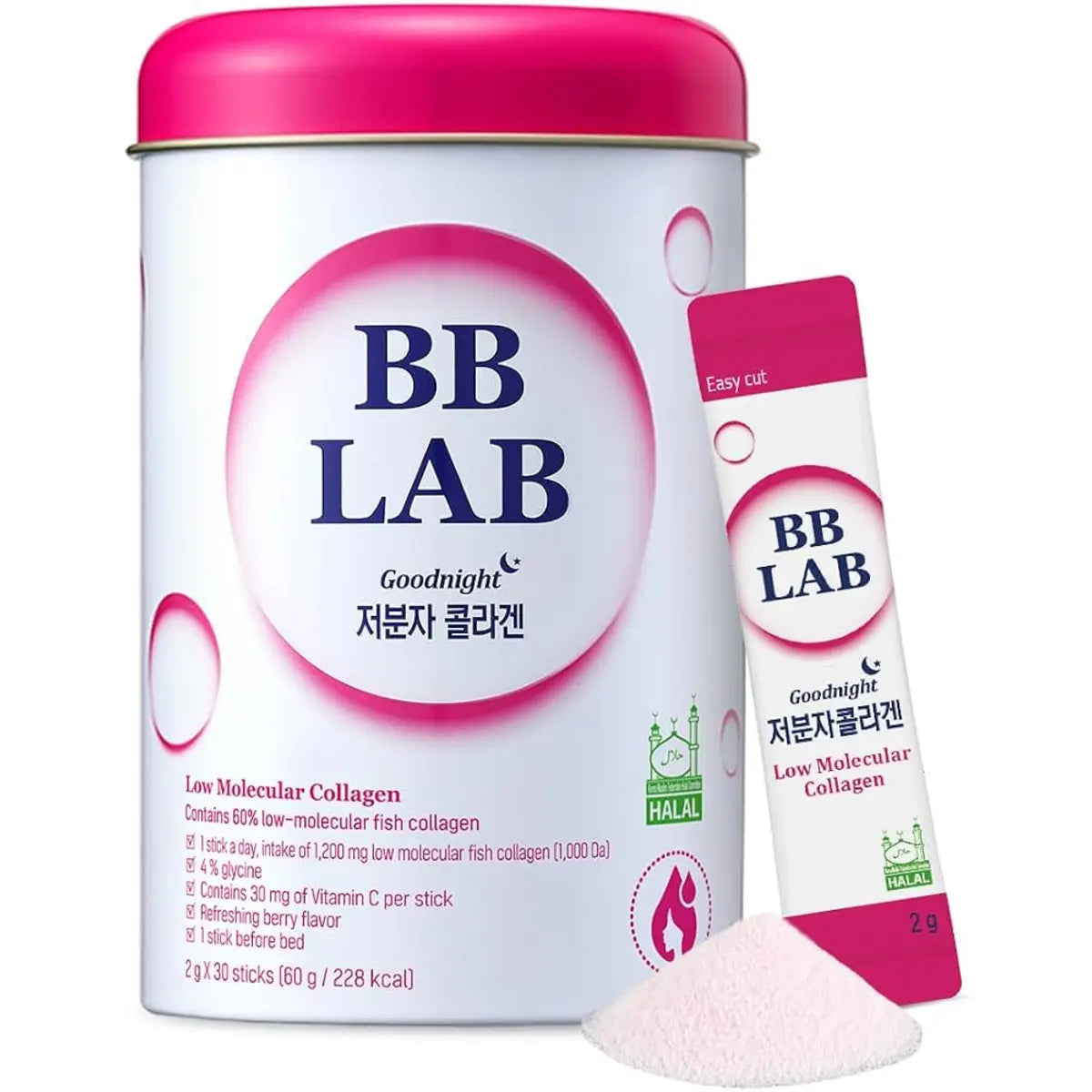 BB LAB Goodnight Low Molecular Collagen tin and stick in Pakistan