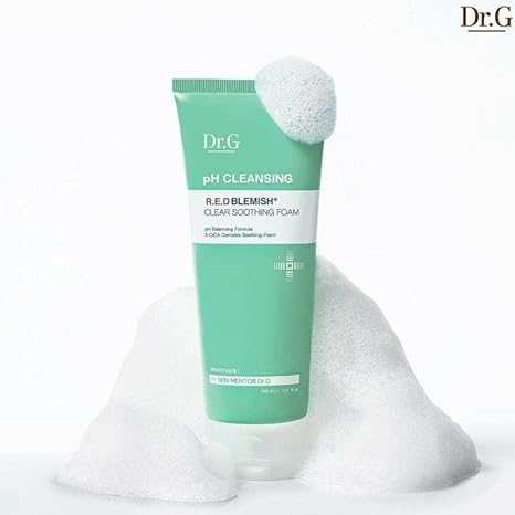 Dr.G pH Cleansing Red Blemish Clear Soothing Foam 200ml - soothing cleansing foam for acne-prone skin, clear soothing, Korean skincare