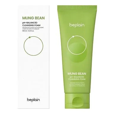  Beplain Mung Bean pH-Balanced Cleansing Foam – 33% Mung bean extract facial cleanser in Pakistan for hydrated and comfortable skin. Lowest price Korean skincare.