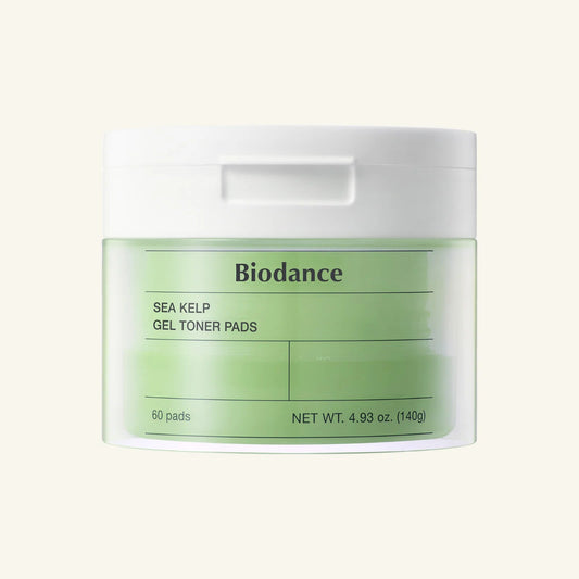 Biodance Sea Kelp Gel Toner Pads container on a white background