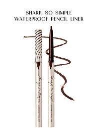 Clio Sharp So Simple Waterproof Pencil Liner 02 Brown - Korean makeup - 2mm pencil - Smudge-proof and waterproof eyeliner - Best price in Pakistan