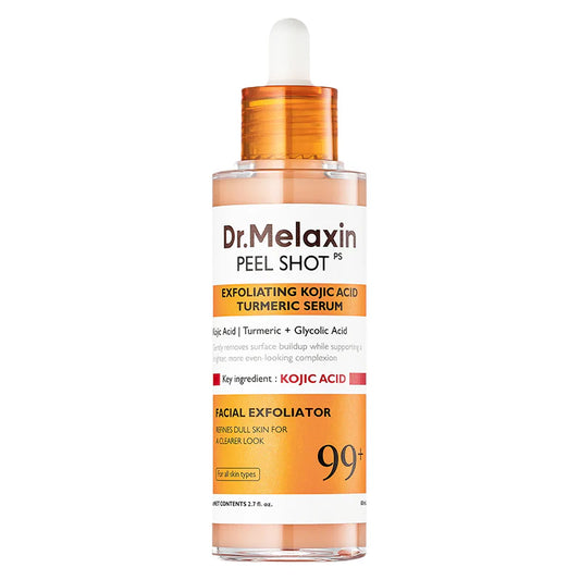 Dr. Melaxin peel shot serum bottle on a white background