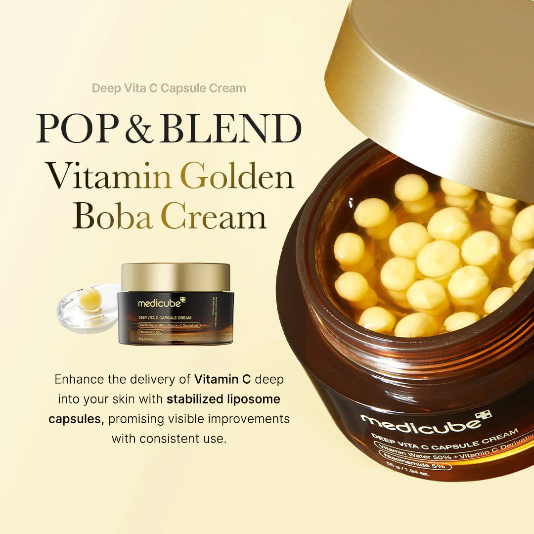 Intense glow and hydration with Medicube Deep Vita C Capsule Cream