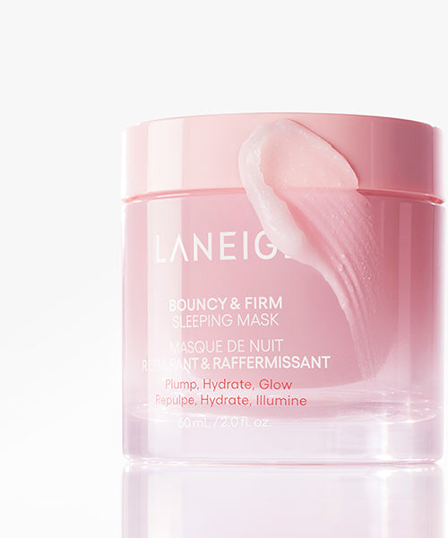 LANEIGE Bouncy & Firm Sleeping Mask 60ml: Firming overnight mask with Peony & Collagen Complex™ for glowing, hydrated skin. Suitable for all skin types, including sensitive.