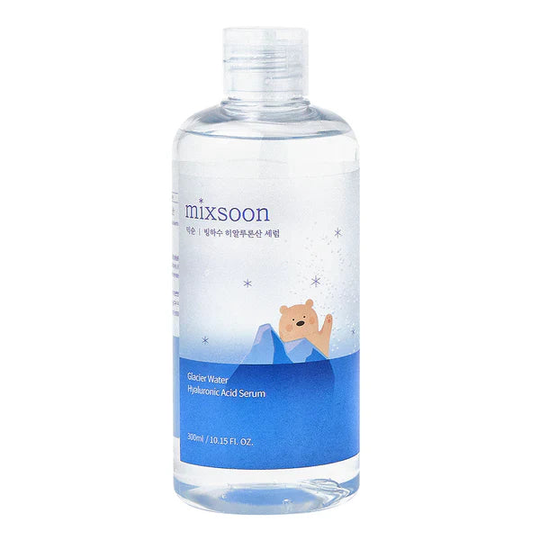 Mixsoon Glacier Water Hyaluronic Acid Serum 300ml - Korean skincare with glacier water and hyaluronic acid for deep hydration in Pakistan at the best price.