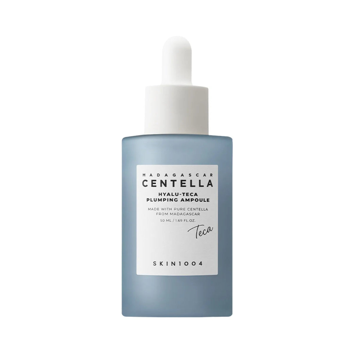 SKIN1004 Madagascan Centella Hyalu-Teca Plumping Ampoule bottle on a white background