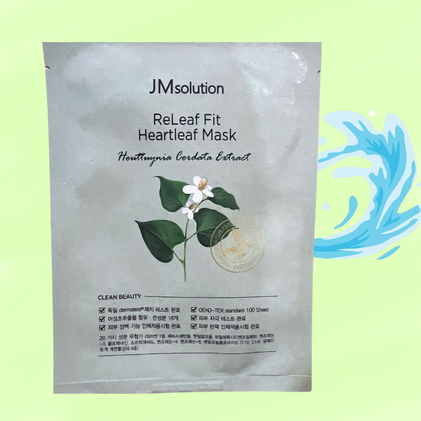 JM Solution Relief Fit Heartleaf Houttuynia Cordata Mask