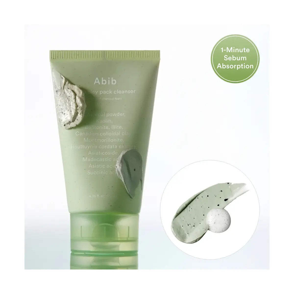Abib Pore Clay Pack Cleanser Heartleaf Charcoal Foam 120ml Pakistan