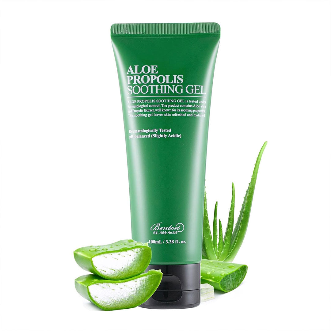 Benton Aloe Propolis Soothing Gel 100ml - Fragrance-free gel with aloe and propolis for soothing and hydrating skin, ideal for oily and congested skin.