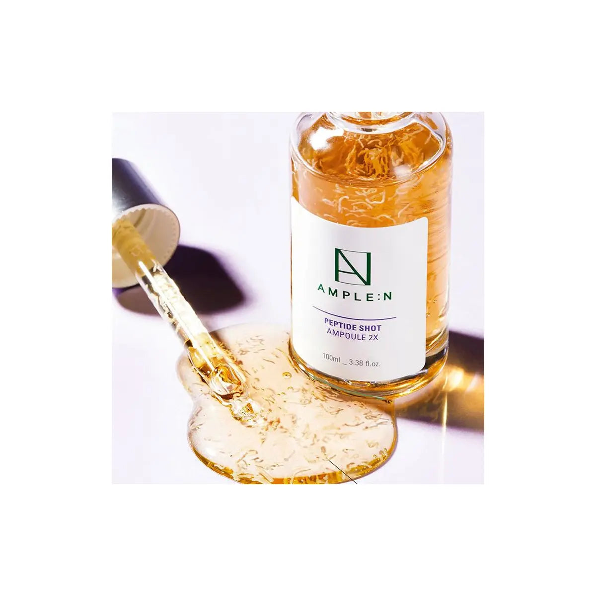 AMPLE:N Peptide Shot Ampoule 2X texture and bottle