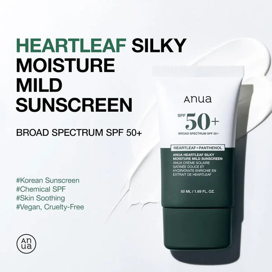 Anua Heartleaf Silky Moisture Mild Sunscreen SPF 50+ 50ml in Pakistan