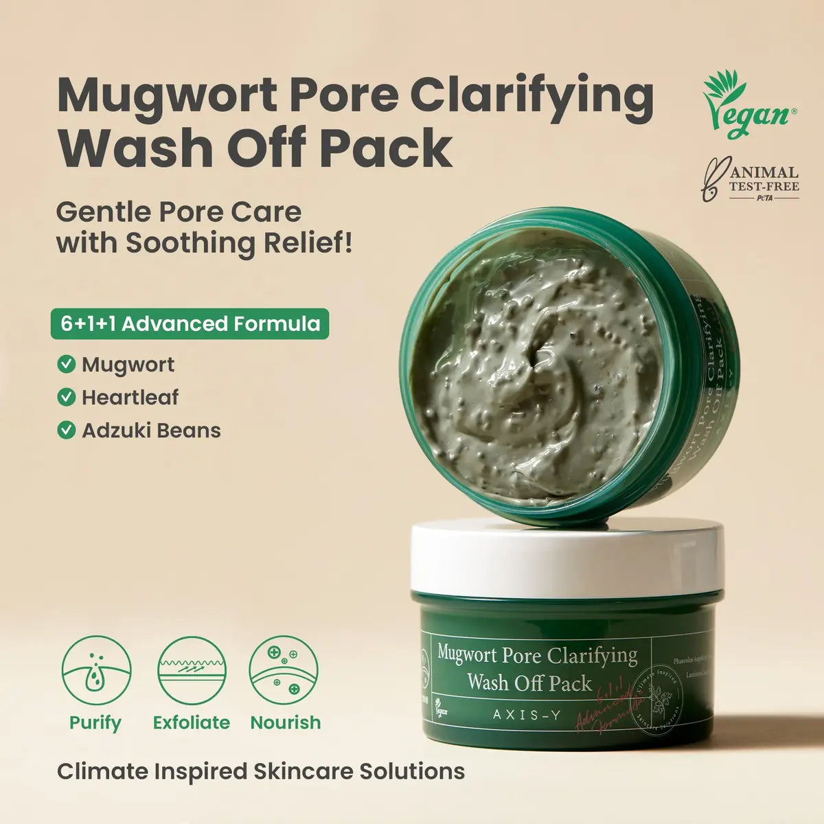 AXIS-Y Mugwort Pore Clarifying Wash Off Pack Pakistan ingredients