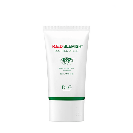 Dr.G Red Blemish Soothing Up Sun 50ml sunscreen for sensitive and acne-prone skin, SPF50+ PA++++, soothing and hydrating Korean skincare product available in Pakistan at Kocometic PK.