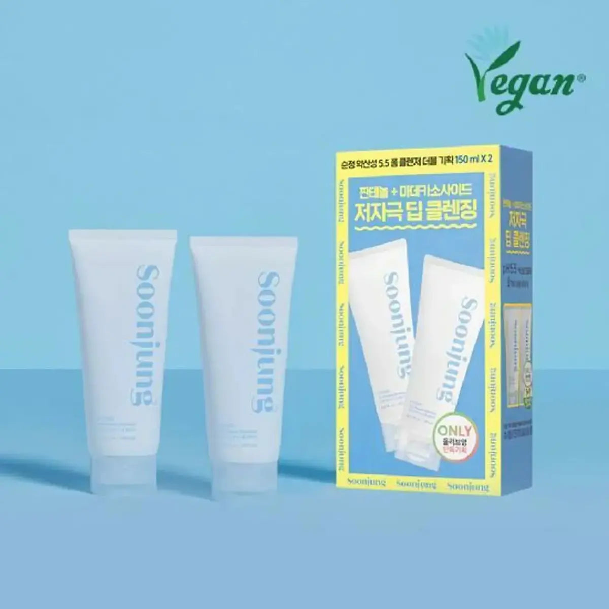 ETUDE SoonJung pH 5.5 Foam Cleanser 150ml x2 Olive Young set Pakistan
