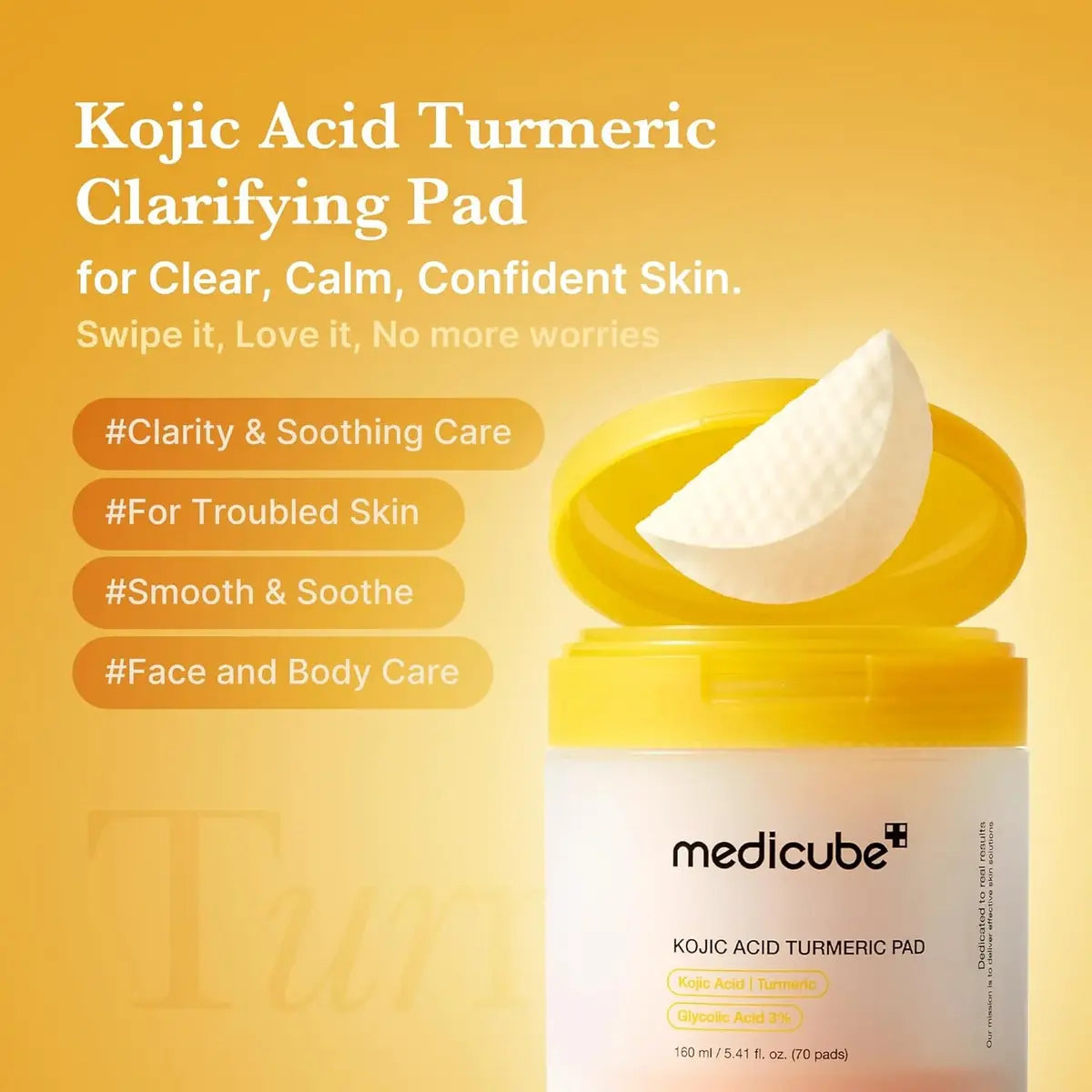 Medicube Kojic Acid Turmeric Clarifying Toner Pads in Pakistan