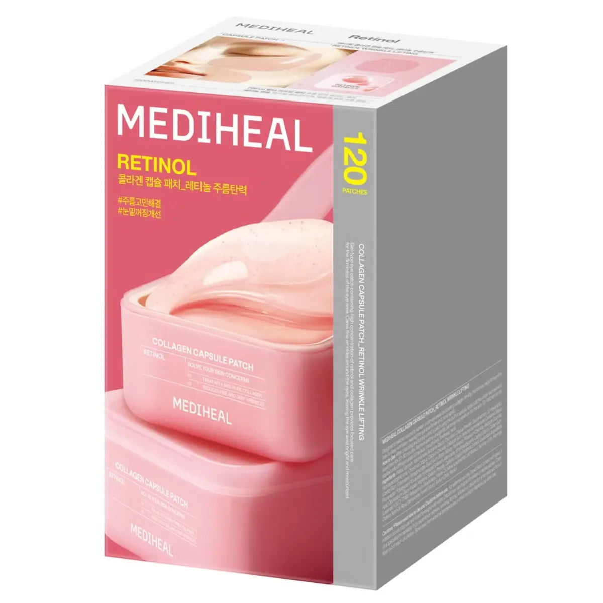 MEDIHEAL Retinol Collagen Capsule Patch 120 patches box