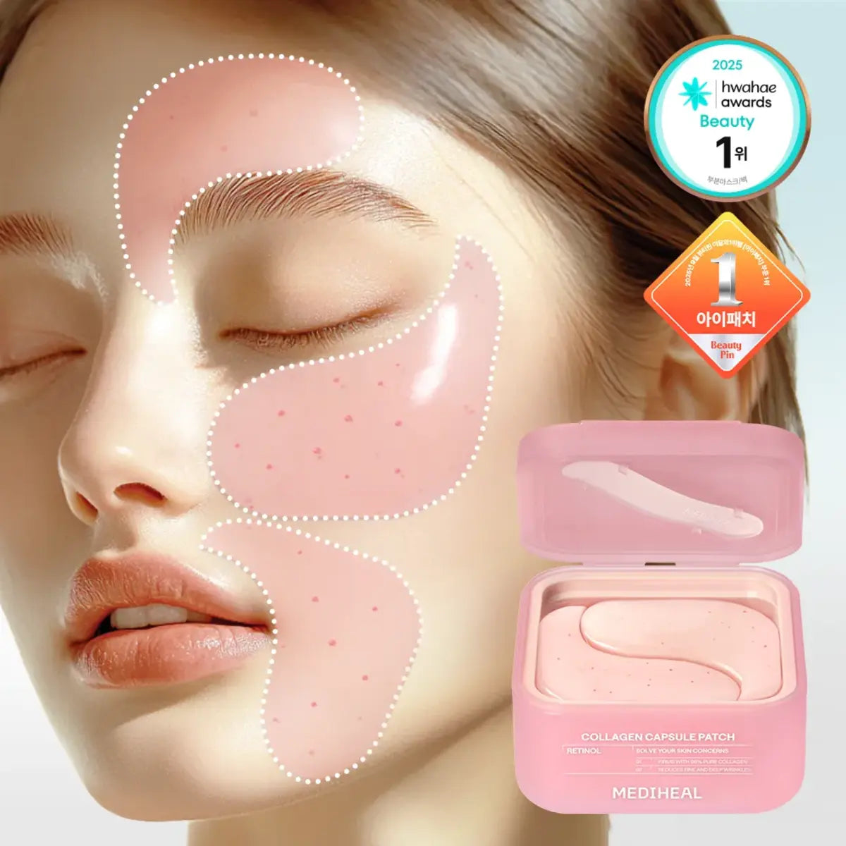 MEDIHEAL Retinol Collagen Capsule Patch application areas
