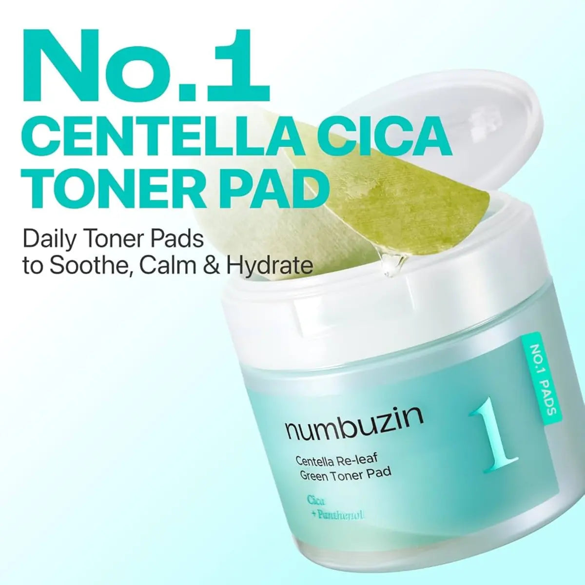 Numbuzin No.1 Centella Re-leaf Green Toner Pad Cica and Panthenol in Pakistan
