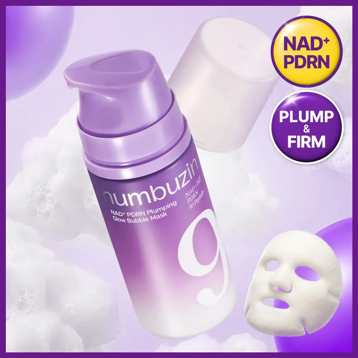 numbuzin No.9 NAD+ PDRN Plumping Glow Bubble Mask 85ml in Pakistan