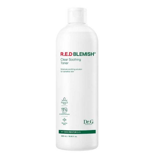 Dr.G Red Blemish Clear Soothing Toner 500ml – soothing toner for sensitive and acne-prone skin, hydrating, Korean skincare