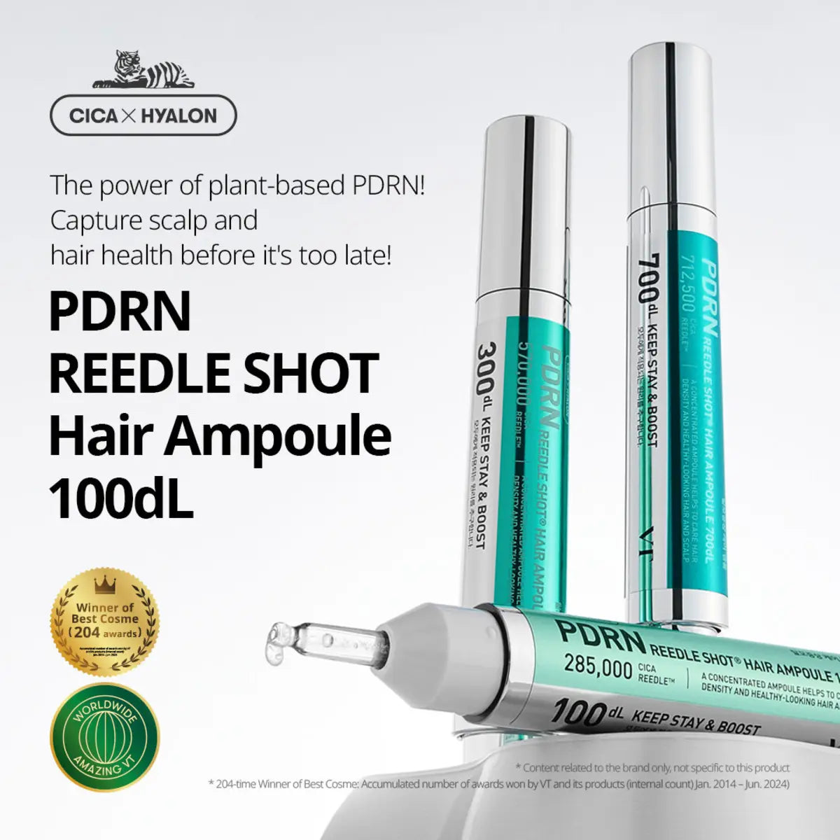VT PDRN Reedle Shot Hair Ampoule 100dL scalp care